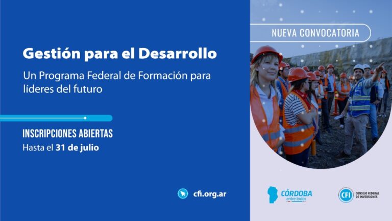 INSCRIPCIONES PARA EL PROGRAMA “GESTIÓN PARA EL DESARROLLO”